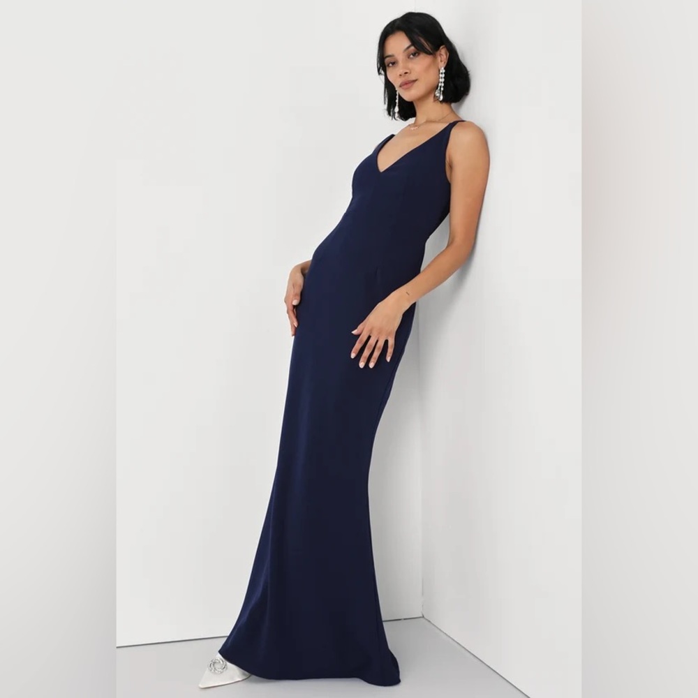 Melora Navy Blue Sleeveless Maxi Dress